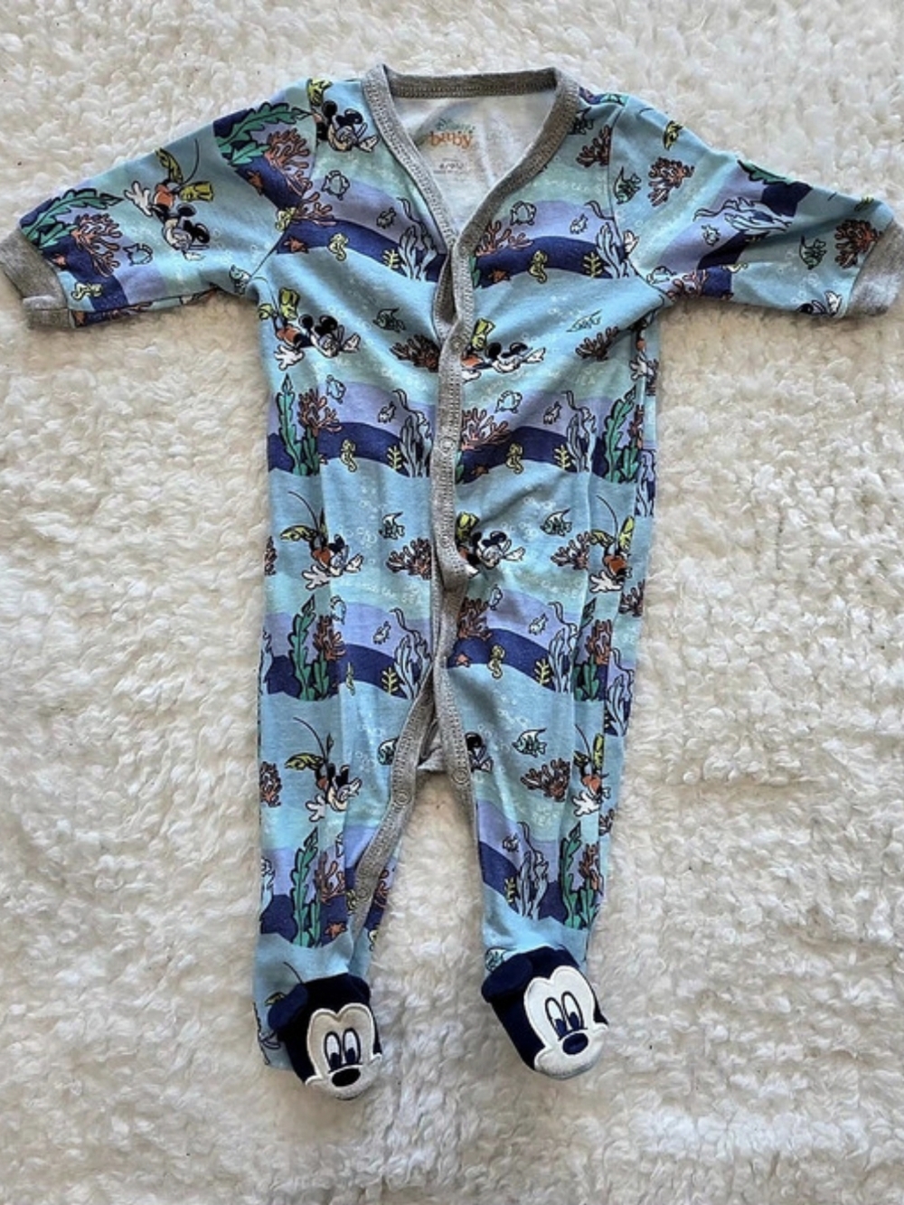 Disney Baby Blue Character Footie